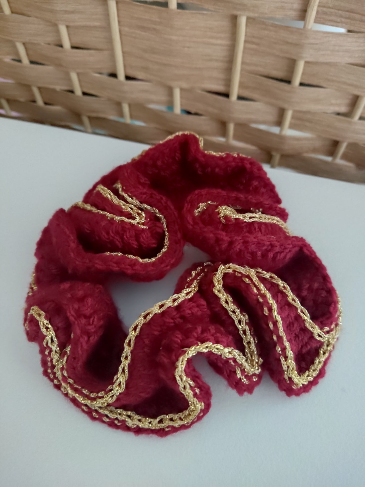 Chouchou crochet personnalisable. Piece unique